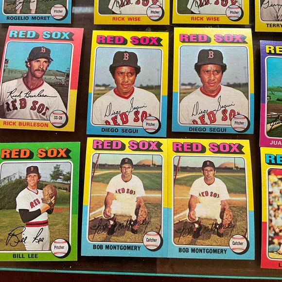 ❤️SOLD❤️1975 TOPPS MINI BOSTON RED SOX TEAM LOT 23 CARDS ERNIE BANKS LUIS TIANT - Picture 8 of 15